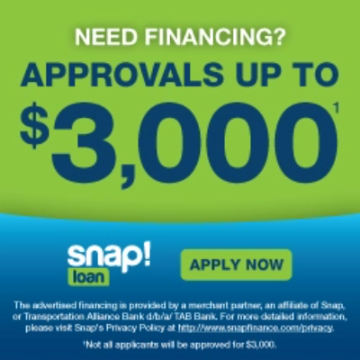 Financing Approvals up to $3,000